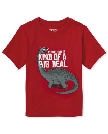 Baby And Toddler Boys Birthday Dino Graphic Tee
