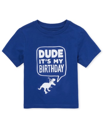 Baby And Toddler Boys Birthday Dino Graphic Tee