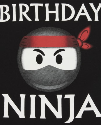 Camiseta con gráfico Ninja de cumpleaños para niños