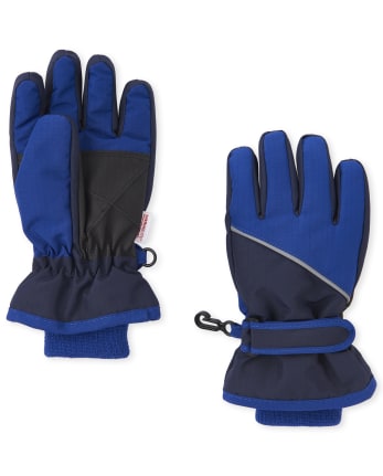 NAVY Children's Place Boys L/XL BLUE Snow Gloves Ski Winter #16621 8 YRS + 