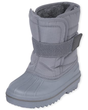 Toddler Boys Canvas Snow Boots | The Children's Place - SLATE