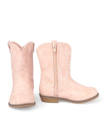 Botas vaqueras altas de piel sintética para niñas pequeñas | The Children's  Place