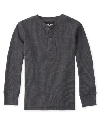 Boys Thermal Henley Top - H/T ECLIPSE