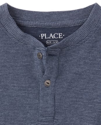 Boys Long Sleeve Thermal Henley Top | The Children's Place - TIDAL