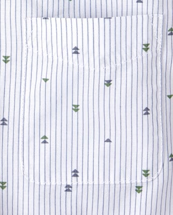 Camisa con botones de popelina a rayas Arrow para niños