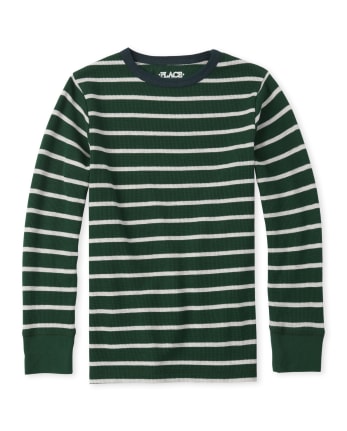 Boys Striped Thermal Top