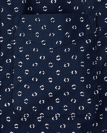 Boys Arrow Poplin Button Down Shirt