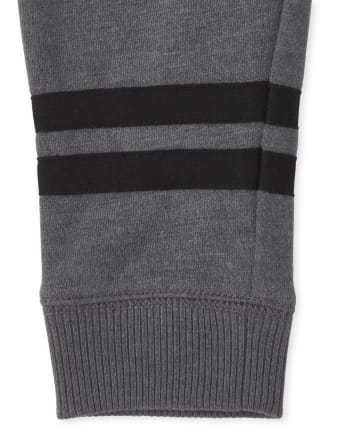 Baby And Toddler Boys Active Striped Fleece Jogger Pants