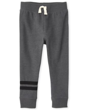 Baby And Toddler Boys Active Striped Fleece Jogger Pants