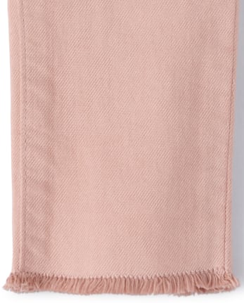 Jeans ajustados con dobladillo deshilachado para bebés y niñas pequeñas