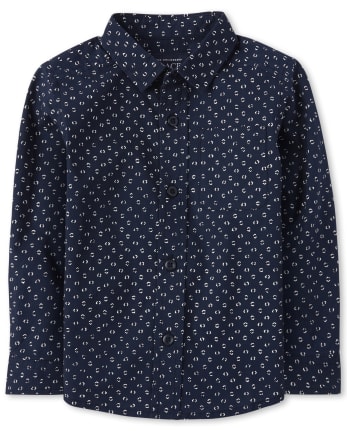 Baby And Toddler Boys Arrow Poplin Button Down Shirt