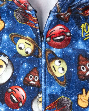 The Childrens Place Big Girls Emoji 2 Piece Sleepwear