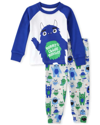 Baby And Toddler Boys Halloween Cuddle Monster Snug Fit Cotton Pajamas