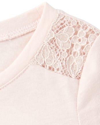 Baby And Toddler Girls Lace Embellished Top