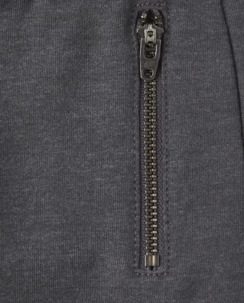 Girls Zip French Terry Pull On Jeggings