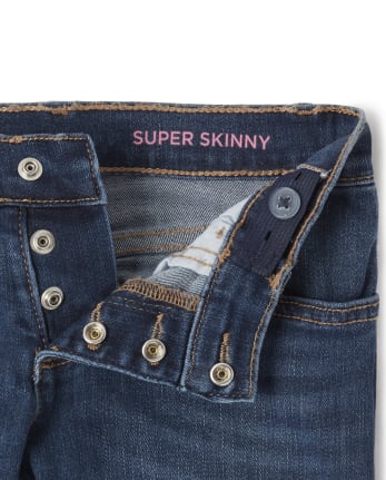 Girls Frayed Hem Distressed Denim Super Skinny Jeans | The Children's ...