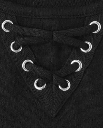 Haut pull léger à lacets pour fille