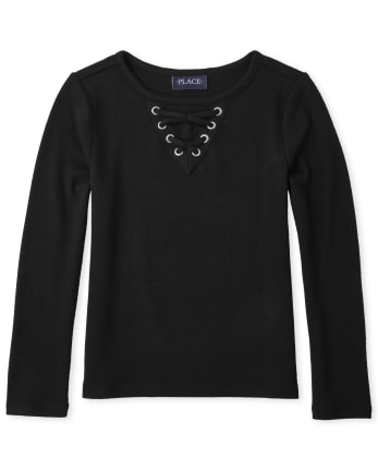 Haut pull léger à lacets pour fille