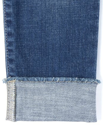 Girls Roll Cuff Super Skinny Jeans