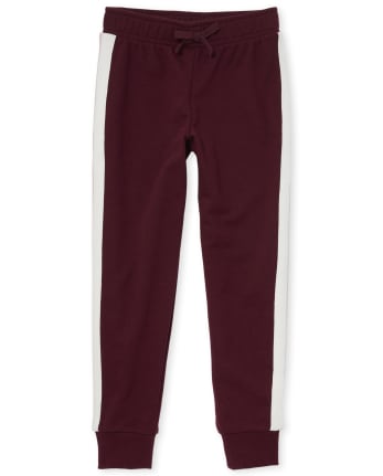 Pantalon de jogging en French Terry à rayures latérales pour fille