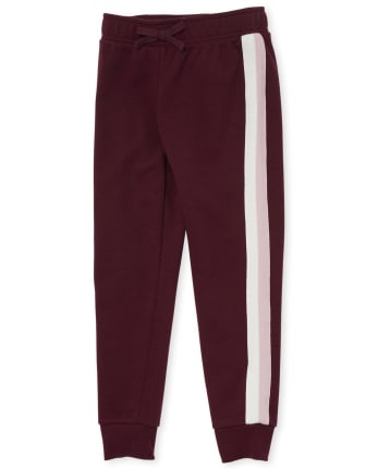 Pantalon de jogging en French Terry à rayures latérales pour fille