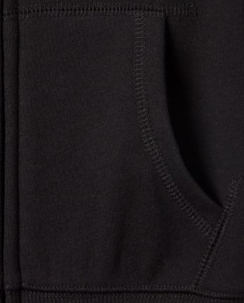 Girls Active - Sweat à capuche zippé en French Terry orné d'arc-en-ciel