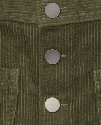 Girls Button Corduroy Skirt