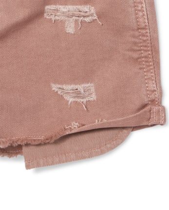 Girls Denim Shortie Shorts