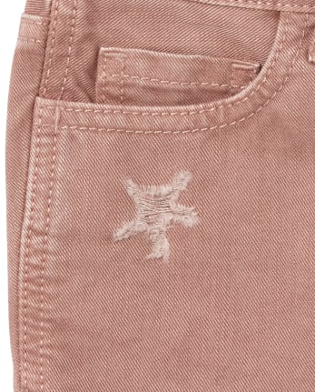 Girls Denim Shortie Shorts