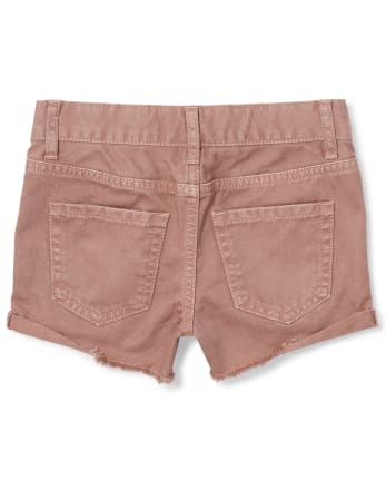 Girls Denim Shortie Shorts