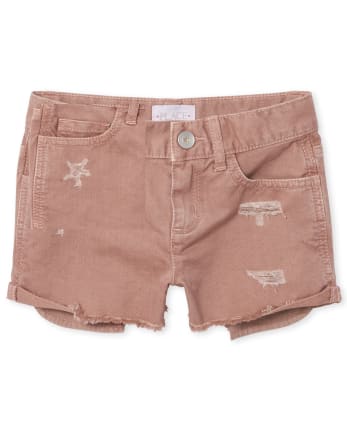 Girls Denim Shortie Shorts