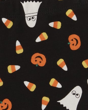 Baby And Toddler Girls Halloween Glitter Pumpkin Leggings Set