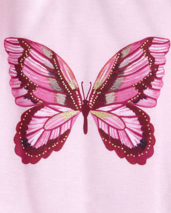 Girls Glitter Butterfly Pajamas