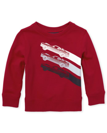 Sudadera de rizo francés con gráfico activo para bebés y niños pequeños