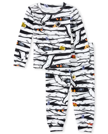 Unisex Baby And Toddler Halloween Glow Mummy Snug Fit Cotton Pajamas