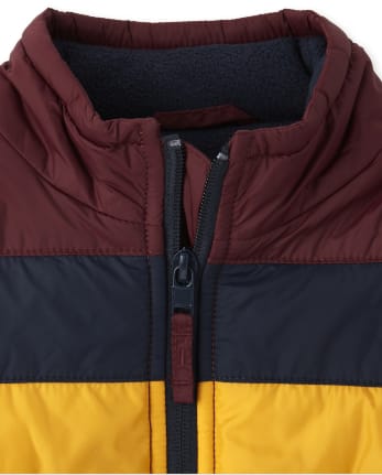 Boys Colorblock Puffer Vest