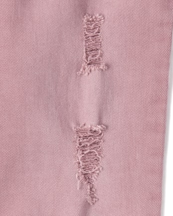Girls Frayed Hem Denim Super Skinny Jeans