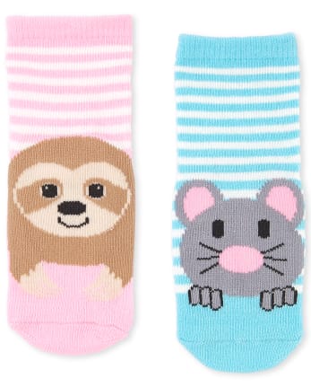 Toddler Girls Critter Midi Socks 6-Pack
