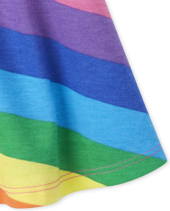 Baby And Toddler Girls Rainbow Striped Everyday Dress