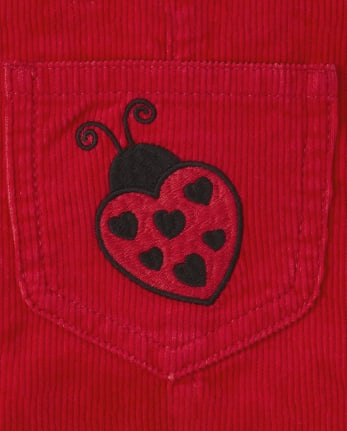 Baby And Toddler Girls Little Love Bug Embroidered Corduroy Skirtall