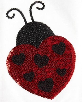 Haut à basque Little Love Bug pour bébés et petites filles