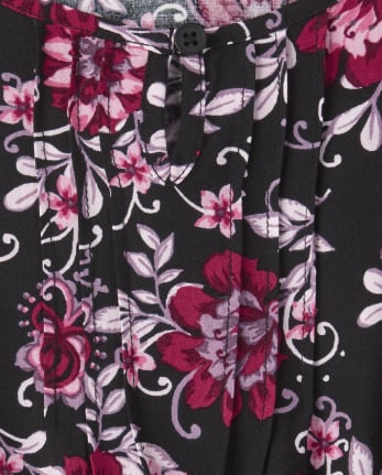 Girls Floral Peasant Dress
