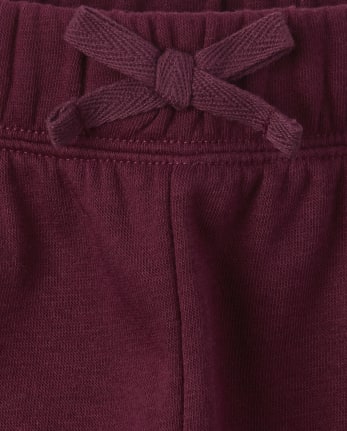 Girls Active Glitter Side Stripe French Terry Jogger Pants
