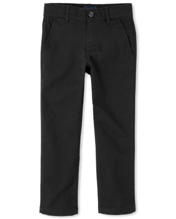 Boys Uniform Stretch Straight Chino Pants