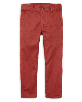 Pantalones chinos ajustados elásticos de uniforme para niños