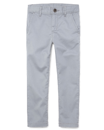 Boys Uniform Stretch Straight Chino Pants