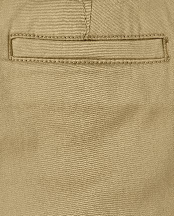 Pantalones chinos ajustados elásticos de uniforme para niños - FLAX