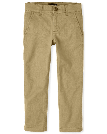 Boys Uniform Stretch Straight Chino Pants
