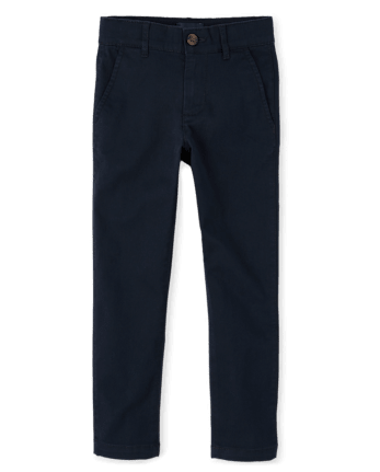 Boys Uniform Stretch Skinny Chino Pants - NEW NAVY