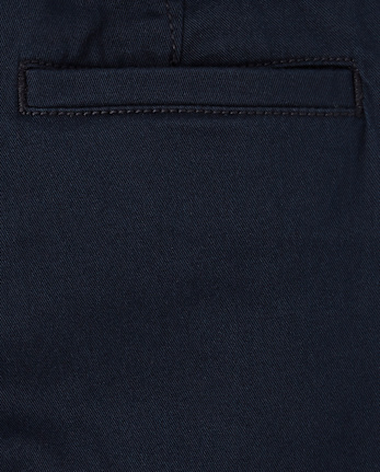 Boys Uniform Stretch Skinny Chino Pants - NEW NAVY